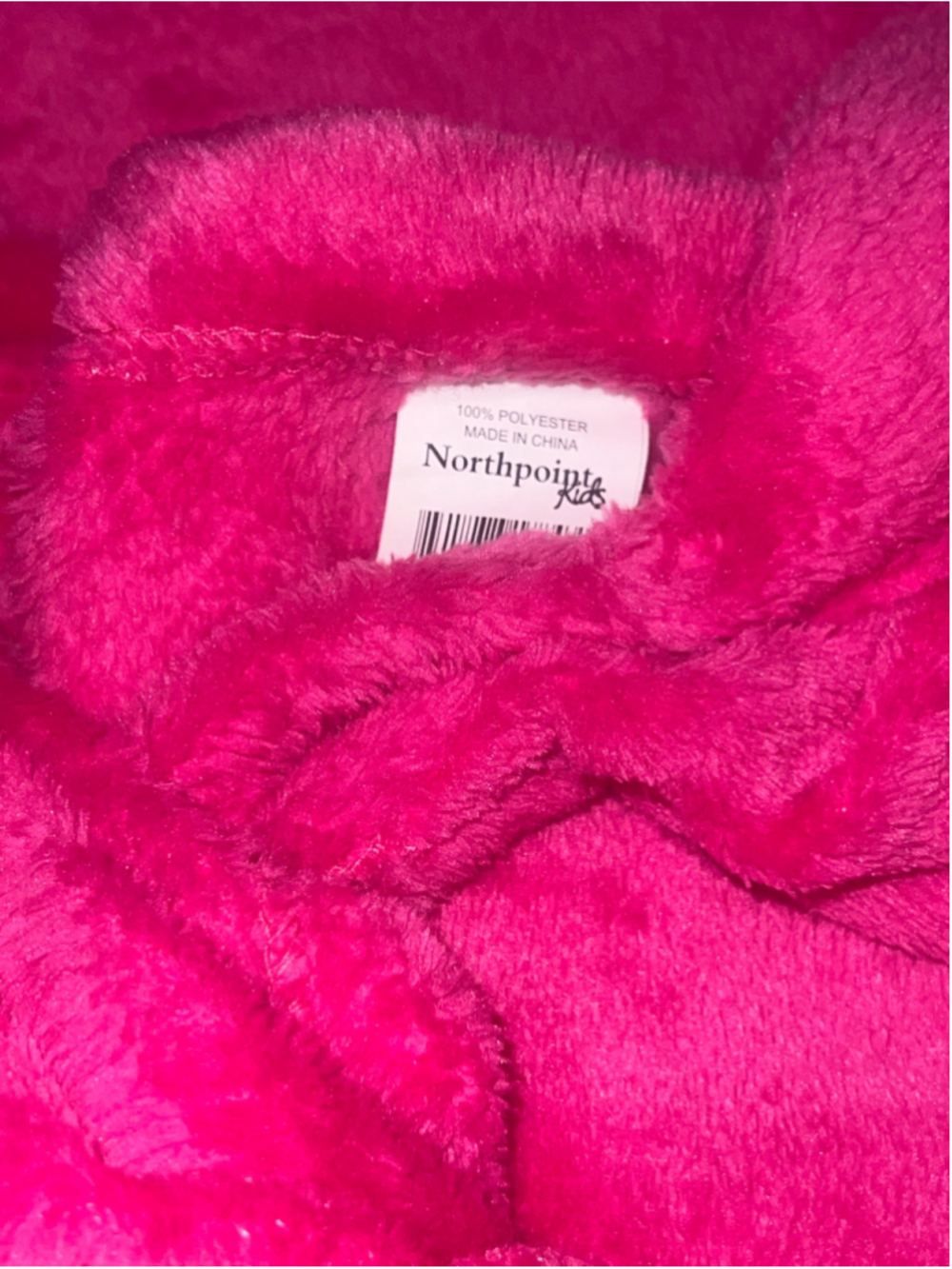 Northpoint Cozy Creatures pink monkey hooded blanket. NWOT - Picture 2 of 3